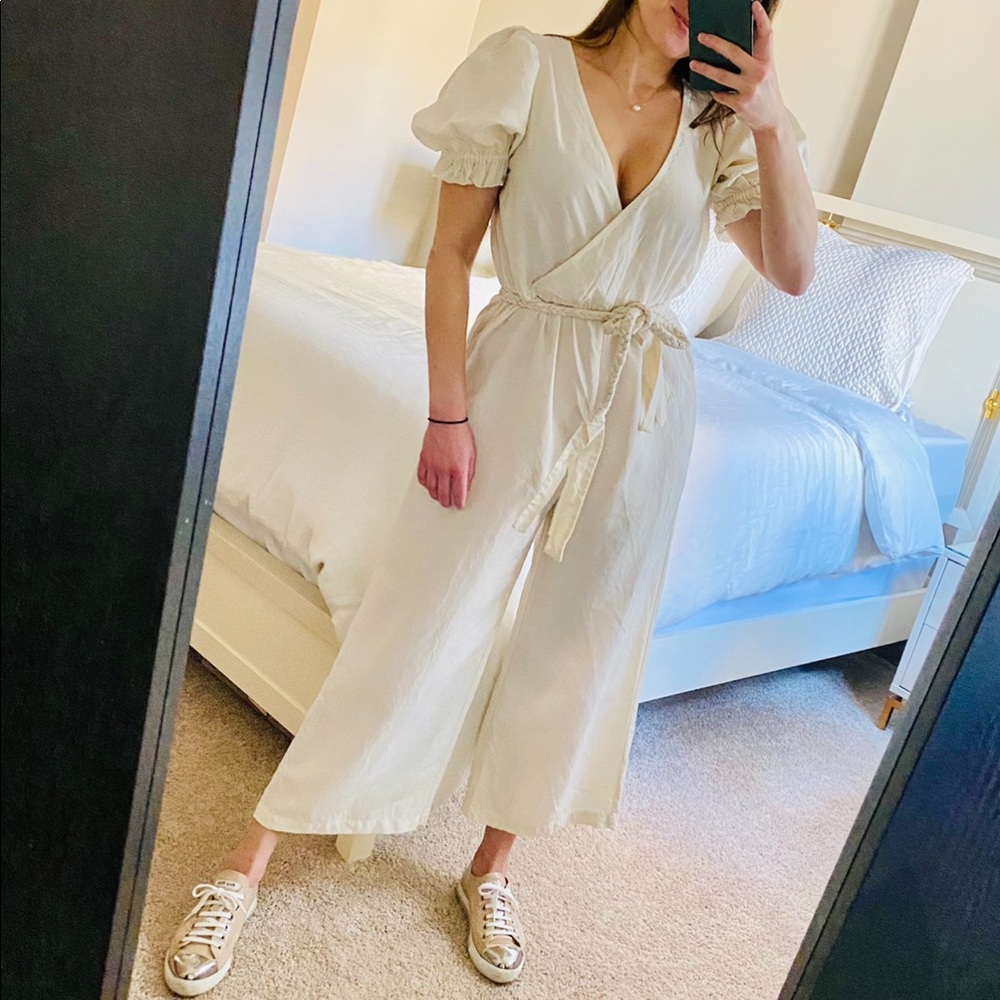 NWOT - Apiece Apart tan linen jumpsuit sz 4